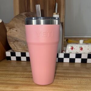 Yeti Coral Tumbler with Straw